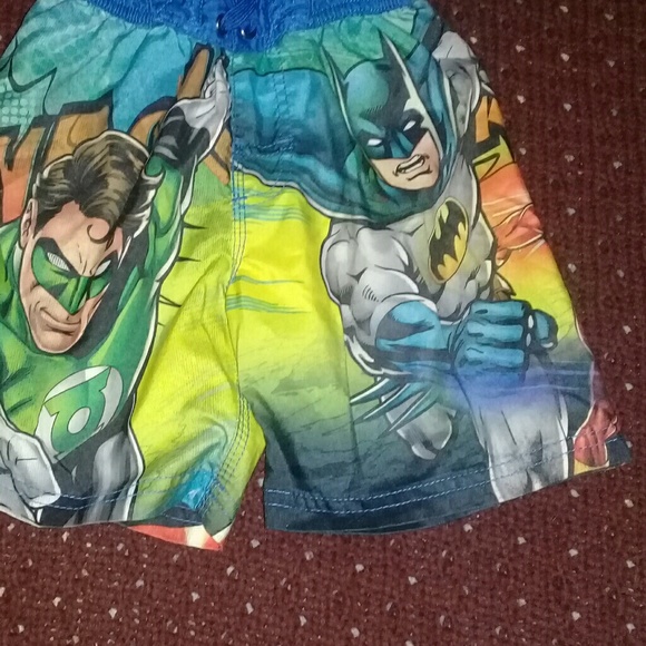 Boys blue justice league swim trunks size 3T - Picture 2 of 4